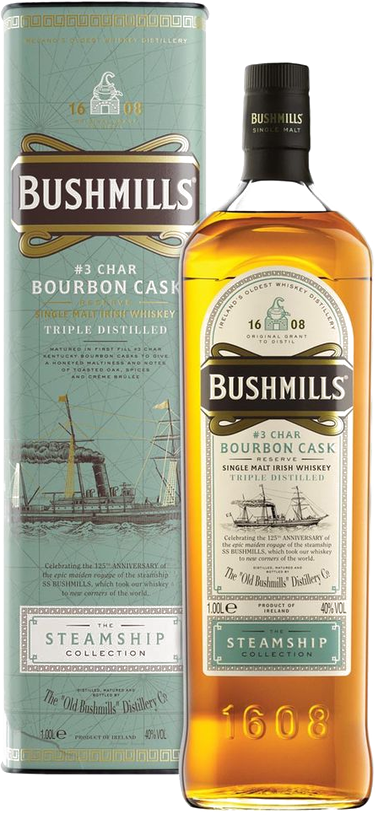 Bushmills Steamship Bourbon Cask Single Malt Irish Whiskey 40% 1L Geschenkverpackung